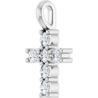 10K White 1/6 CTW Natural Diamond Pendant