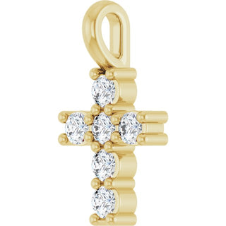 14K Yellow 1/6 CTW Natural Diamond Pendant
