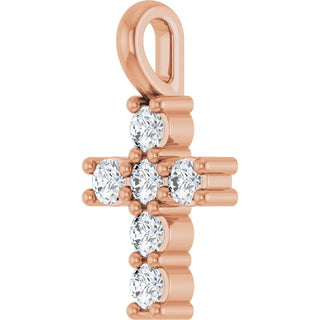 14K Rose 1/6 CTW Lab-Grown Diamond Pendant