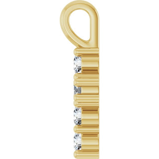 10K Yellow 1/6 CTW Natural Diamond Pendant