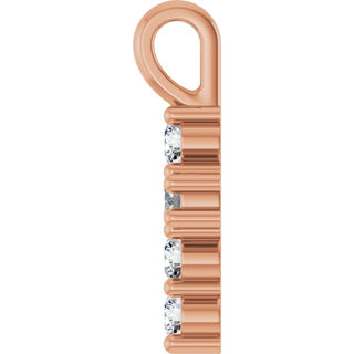 10K Rose 1/6 CTW Lab-Grown Diamond Pendant