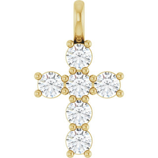 14K Yellow 1/2 CTW Natural Diamond Pendant