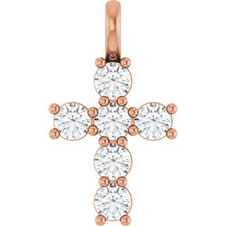 14K Rose 1/2 CTW Lab-Grown Diamond Pendant