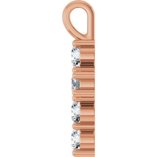 14K Rose 1/2 CTW Lab-Grown Diamond Pendant