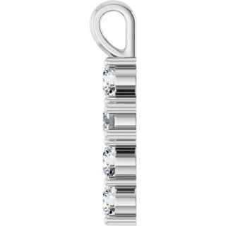 14K White 1/2 CTW Natural Diamond Pendant
