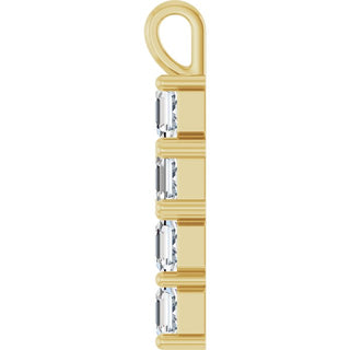 10K Yellow 2 CTW Lab-Grown Diamond Pendant