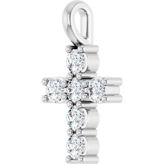 10K White 1/3 CTW Natural Diamond Pendant