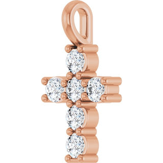 14K Rose 1/3 CTW Lab-Grown Diamond Pendant