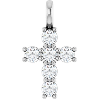 10K White 1/3 CTW Natural Diamond Pendant