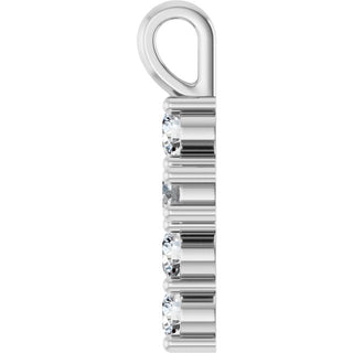 10K White 1/3 CTW Natural Diamond Pendant