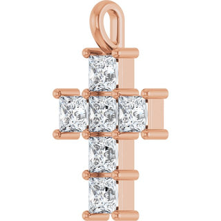 14K Rose 1 1/2 CTW Natural Diamond Pendant