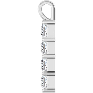 14K White 1 1/2 CTW Lab-Grown Diamond Pendant