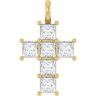 14K Yellow 1 1/2 CTW Natural Diamond Pendant