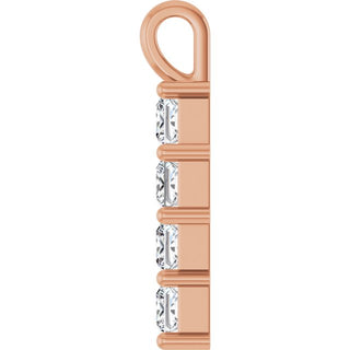 10K Rose 1 CTW Natural Diamond Pendant