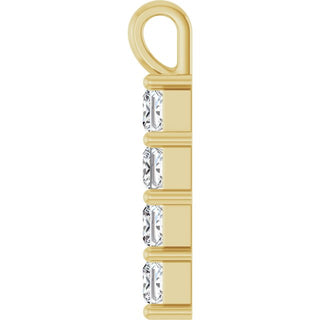 14K Yellow 1 CTW Natural Diamond Pendant