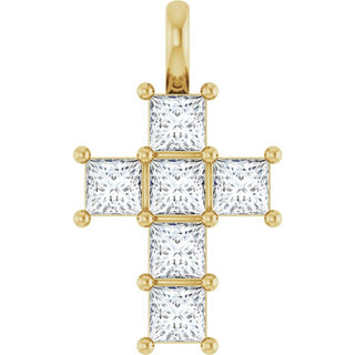 14K Yellow 1 CTW Natural Diamond Pendant
