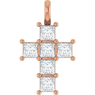 10K Rose 1 CTW Natural Diamond Pendant