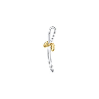 Sterling Silver & 14K Yellow Infinity-Inspired Cross Pendant