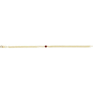 14K Yellow Lab-Grown Ruby Link 7" Bracelet