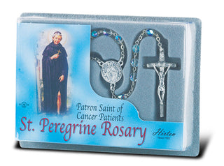 Crystal St Peregrine Specialty Rosary Boxed