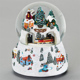 5.75-Inch Musical Village Dome With Rotating Train 100Mm