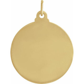 14K Yellow 28 mm Round Face of Jesus (Ecce Homo) Medal