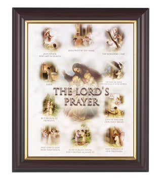 Lords Prayer In Walnut Frame 10.25X12.25" 8X10 Print