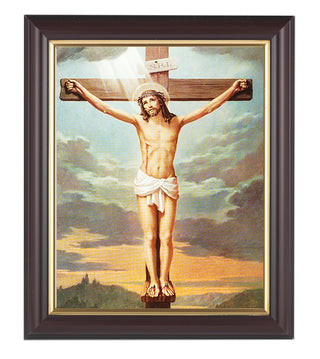 Crucifixion In Walnut Frame 10.25X12.25" 8X10 Print