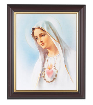 Immaculate Heart Of Mary Walnut Frame 10.25X12.25" 8X10Prt
