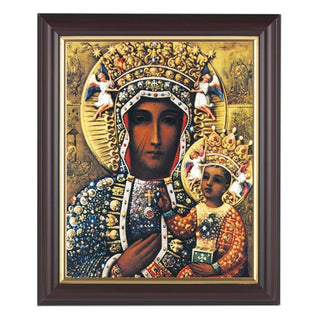 O.L.Of Czestochowa In Walnut Frame 10.25X12.25" 8X10 Print