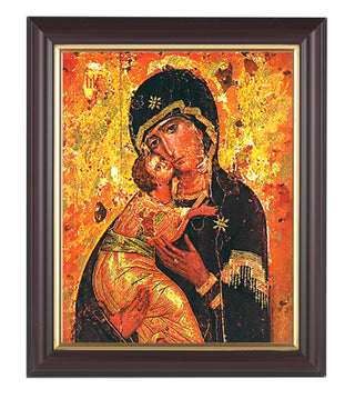 Our Lady Of Vladimir In Walnut Frame 10.25X12.25" 8X10 Print