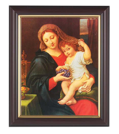 Madonna Of The Grapes In Walnut Frame 10.25X12.25" 8X10 Print ...