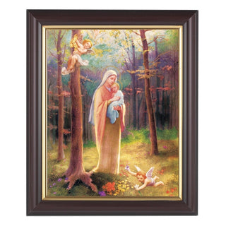Madonna Of The Woods Walnut Frame 10.25X12.25" 8X10 Print