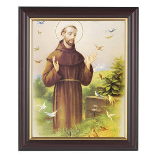 St. Francis In Walnut Frame 10.25X12.25" 8X10 Print