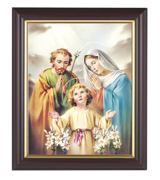 Holy Family In Walnut Frame 10.25X12.25" 8X10 Print