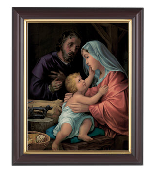 Holy Family In Walnut Frame 10.25X12.25" 8X10 Print
