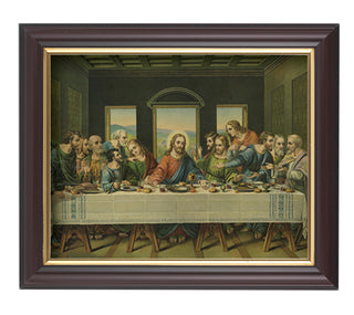 Last Supper In Walnut Frame 10.25X12.25" 8X10 Print