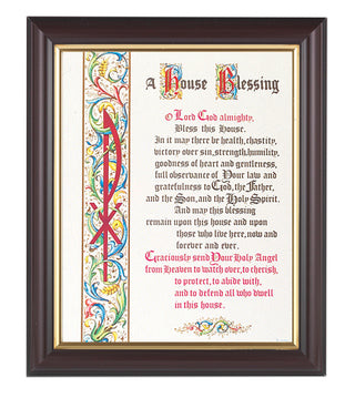 House Blessing In Walnut Frame 10.25X12.25" 8X10 Print