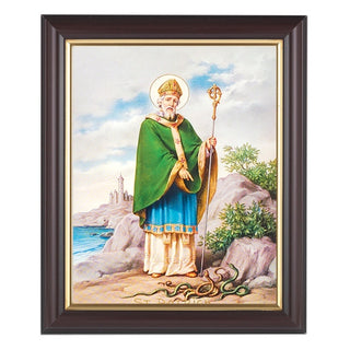 St. Patrick In Walnut Frame 10.25X12.25" 8X10 Print