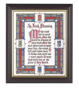 Irish Blessing In Walnut Frame 10.25X12.25" 8X10 Print