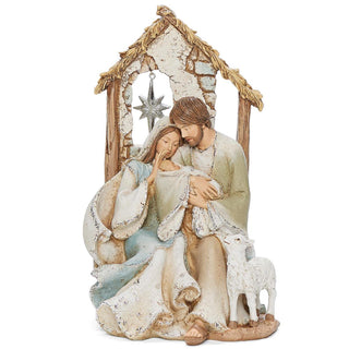 9.5-Inch Holy Family With Star In Window Karen Hahn