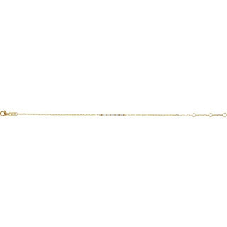 14K Yellow 1/3 CTW Natural Diamond Five-Stone Bar 6-7 1/2" Link Bracelet