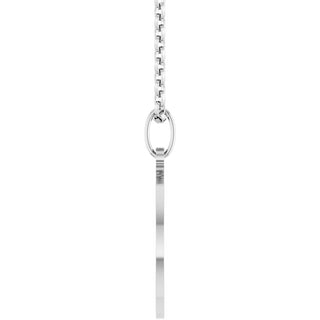 14K White Star of David 18" Necklace