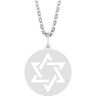 Sterling Silver Star of David 18" Necklace