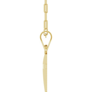 14K Yellow Cross & Paperclip-Style Chain 18" Necklace