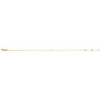 14K Yellow Sideways Cross Paperclip-Style Chain 6 1/2-7 1/2" Bracelet