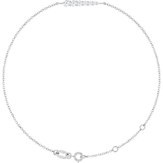 Sterling Silver 1/4 CTW Natural Diamond Graduated 6 1/2-7 1/2" Bracelet