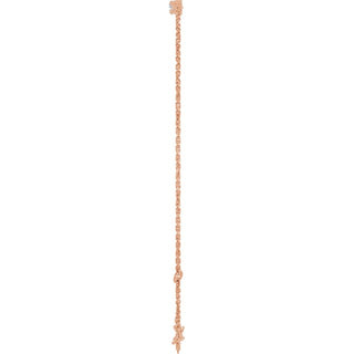 14K Rose 1/4 CTW Natural Diamond Graduated 6 1/2-7 1/2" Bracelet