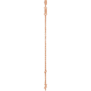 14K Rose Lab-Grown Diamond 6 1/2-7 1/2" Bracelet