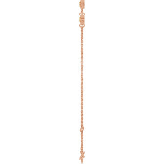 14K Rose Natural Citrine Bezel-Set Three-Stone 6 1/2-7 1/2" Bracelet